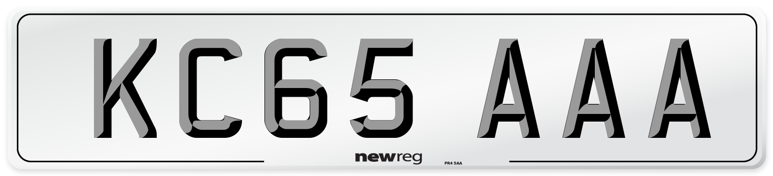 KC65 AAA Number Plate from New Reg